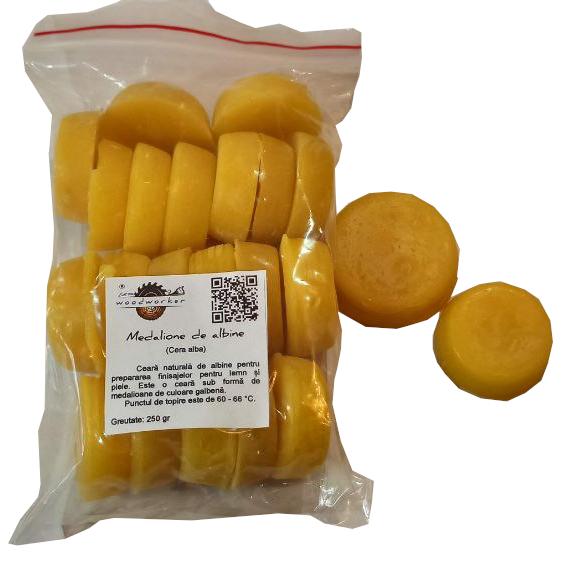 Cera de Abejas Natural, Medallones de Abeja, 250 g